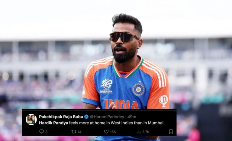 “IPL mein bilkul nhi chalta, World Cup mein Dhoom machata hain” – Fans React as Hardik Pandya Scores 32 in IND vs AFG 2024 T20 World Cup Match