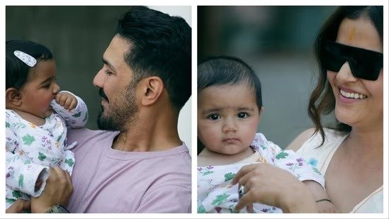 Abhinav Shukla and Rubina Dilaik introduce twin daughters Edhaa and Jeeva on the first day of Navratri